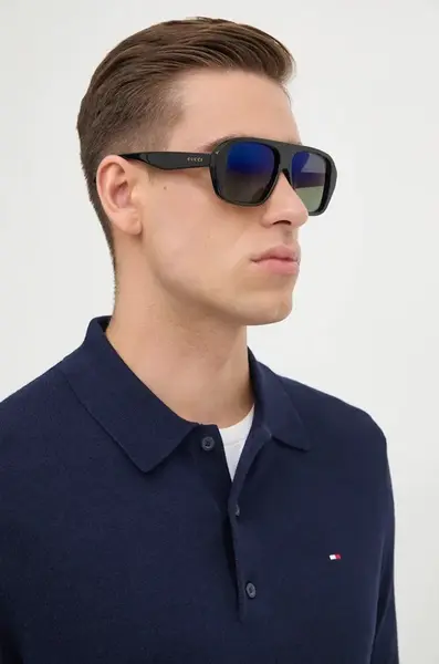 Sluneční brýle Gucci pánské, černá barva, GG1615S