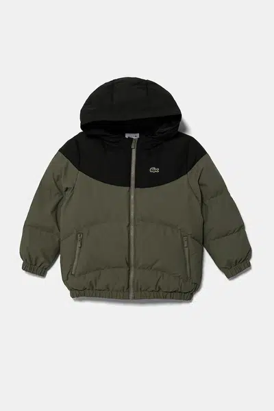 Dětská bunda Lacoste zelená barva, BJ2625
