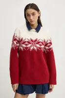 Svetr Abercrombie & Fitch dámský, vínová barva, KI150-4316