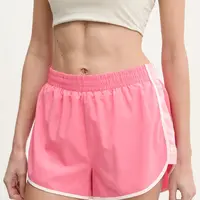 Tréninkové šortky P.E Nation Preset růžová barva, s aplikací, medium waist, 243S252