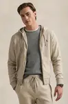 Mikina Polo Ralph Lauren pánská, zelená barva, s kapucí, hladká, 710881517