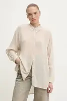 Košile Answear.LAB dámská, béžová barva, relaxed, s klasickým límcem