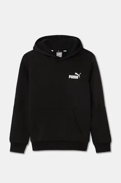 Dětská mikina Puma ESS Tape Hoodie černá barva, s kapucí, hladká, 848818