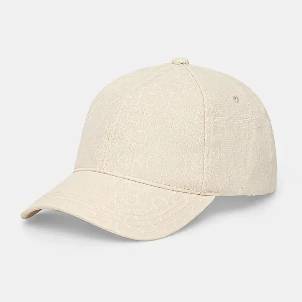 Kšiltovka Calvin Klein bílá barva, vzorovaná, K60K612871