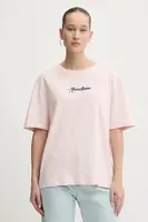 Bavlněné tričko Guess Jeans růžová barva, W5RI48 K8HM0