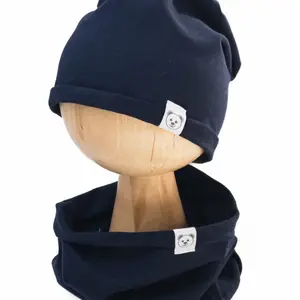 Baby Nellys Čepice s nákrčníkem bavlna, Little Bear,  granátová