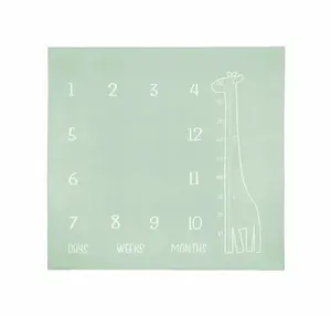 SENSILLO Milníková mušelínová plenka/dečka 120x120 cm Boho, mátová