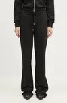 Kalhoty Coperni Tracksuit Trousers dámské, černá barva, jednoduché, high waist, COPJS83567