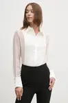 Košile Artigli dámská, bílá barva, regular, s klasickým límcem, ACCA000634