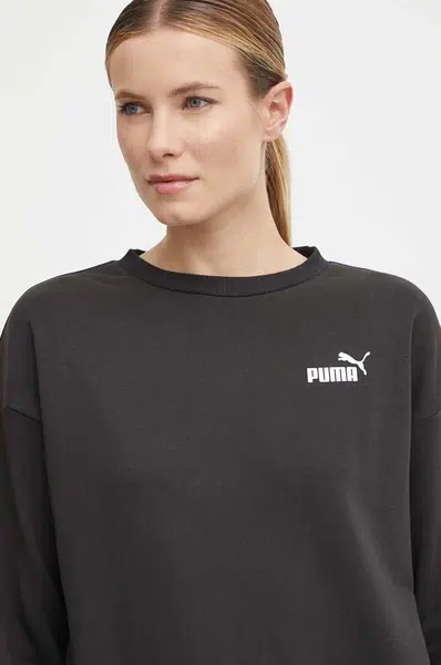 Mikina Puma dámská, černá barva, hladká, 678742