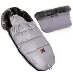 Baby Nellys Zimní fusak s kožešinou, rukávník zdarma, 50 x 100cm, šedý