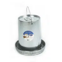 Duvo+ Pozinkované krmítko s víkem pro drůbež 14kg - 24,5x36x39,5cm