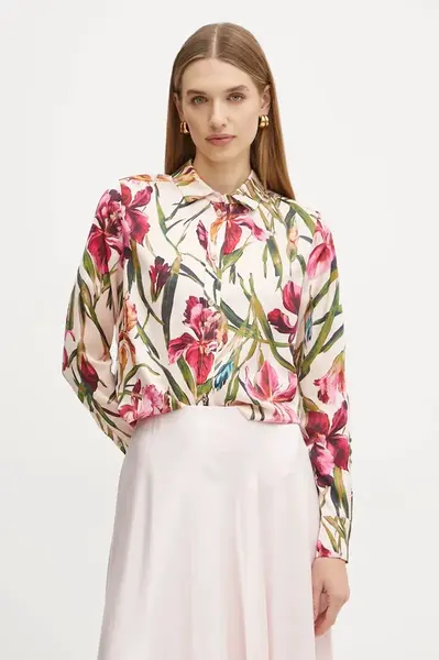 Košile Marciano Guess MELISSA dámská, růžová barva, regular, s klasickým límcem, 5RGH30 7282A