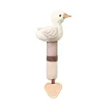 Babyono Plyšová hračka s pískátkem a kousátkem GOOSE ZOE, krémová