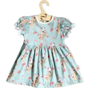 Baby Nellys Bavlněné šatičky s ozdobným rukávkem Koala, , sv. modré, vel. 92 vel.  92