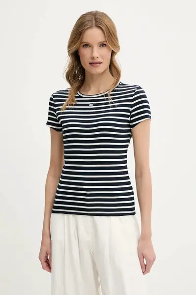 Tommy Jeans basic tričko dámské bavlněné s elastanem