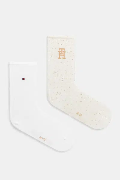 Ponožky Tommy Hilfiger 2-pack dámské, béžová barva, 701232609