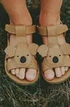 Dětské kožené sandály Donsje Mhalo Sandals Koala hnědá barva, 1502303