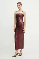 Šaty Herve Leger Gemma vínová barva, maxi, HFL8503778