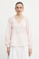 Halenka Guess PELARI dámská, růžová barva, vzorovaná, W5GH0Y WHAJ0