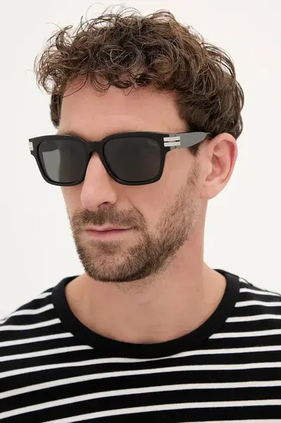 Sluneční brýle Zegna pánské, černá barva, EZ0237_5501A