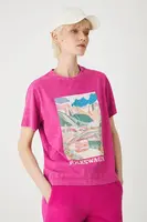 Bavlněné tričko Medicine dámské, fialová barva