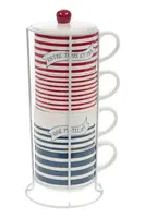 Sada hrnků se stojánkem home & lifestyle  4-pack