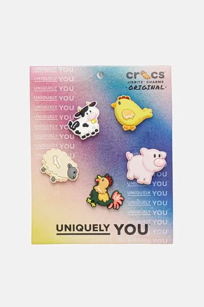 Připínačky na obuv Crocs Farm Friend Animals 5-pack