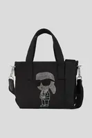 Kabelka Karl Lagerfeld IKON RHINESTONE černá barva, A3W50023