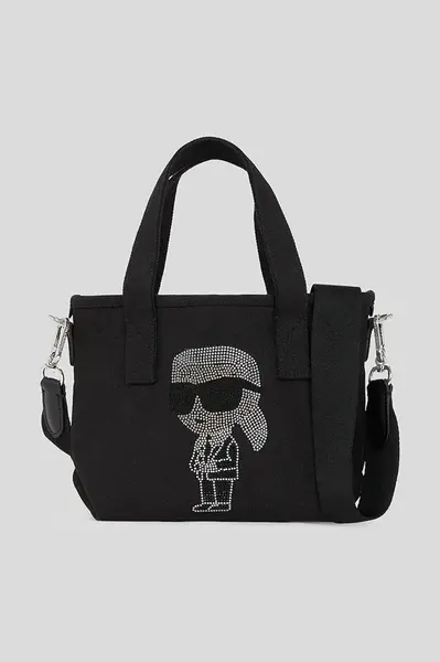 Kabelka Karl Lagerfeld IKON RHINESTONE černá barva, A3W50023