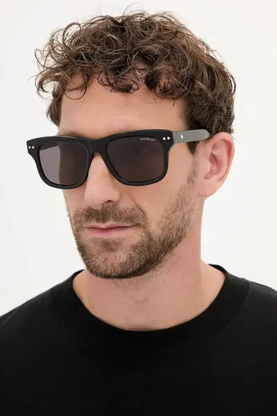 Sluneční brýle Montblanc pánské, černá barva, MB0319S