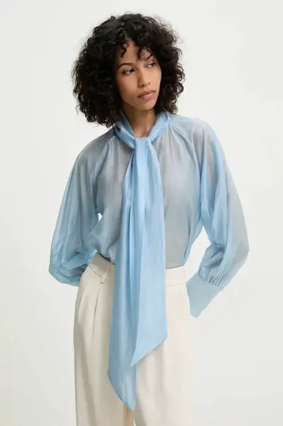 Košile Answear.LAB dámská, modrá barva, regular