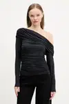 Halenka Abercrombie & Fitch dámská, černá barva, hladká, KI139-5204