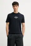 Bavlněné tričko Armani Exchange tmavomodrá barva, s aplikací, XM000540 AF10362