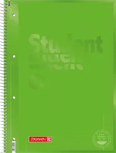 Student blok A4 CC, zelený, linka, 80listů, 90g