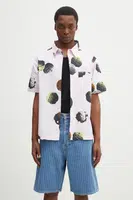 Bavlněná košile ICECREAM Scoop Ss Shirt růžová barva, relaxed, s klasickým límcem, IC25116