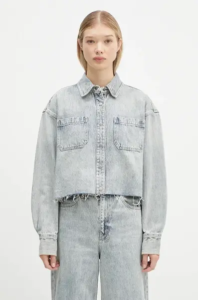 Džínová bunda KSUBI Cutaway Longsleeve Shirt Worn