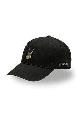 Bavlněná baseballová čepice Capslab x Asterix černá barva, CL/AST1/1/CD/AST