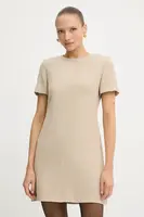 Šaty BOSS béžová barva, mini, 50541993