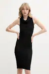 Šaty Rick Owens Lilies černá barva, mini, přiléhavé, LI01E4523CVI