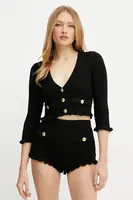 Kardigan Elisabetta Franchi dámský, černá barva, lehký, MK79Q52E2