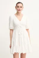 Bavlněné šaty Pepe Jeans DAY béžová barva, mini, PL953694