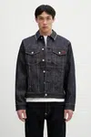 Džínová bunda Evisu Classic Raw Denim tmavomodrá barva, přechodná, 2ESHTM5DJ1042