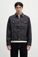 Džínová bunda Evisu Classic Raw Denim tmavomodrá barva, přechodná, 2ESHTM5DJ1042