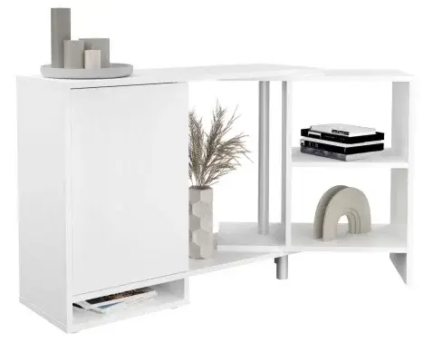 Flexibilný regál s úložným priestorom Flex 1, biely%