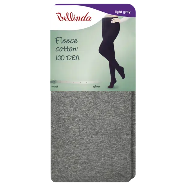Bellinda 
FLEECE COTTON 100 DEN - Nepriehľadné pančuchové nohavice - sivá