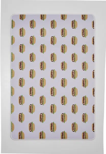 Burger Allover Desk Pad White/Multicolor