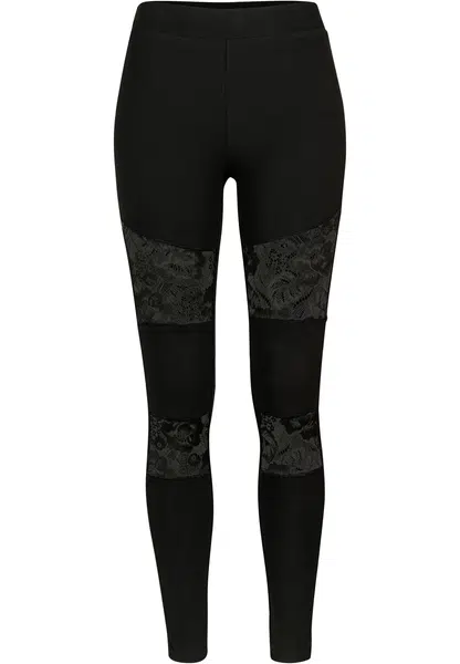 Women's leggings with laces black