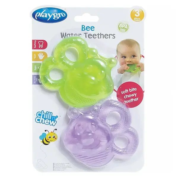 PLAYGRO Chladivé hryzátko včielka 2 ks