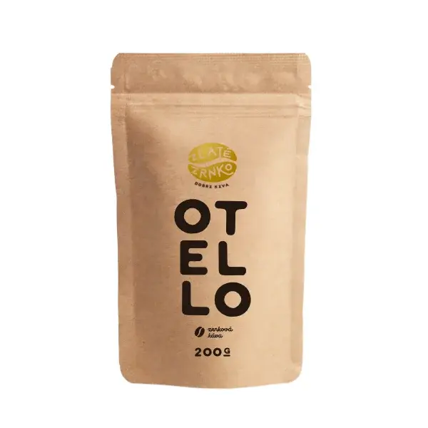 Káva Zlaté Zrnko - Otello (Zmes 65% arabika a 35% robusta) - "HORKÝ" 200g